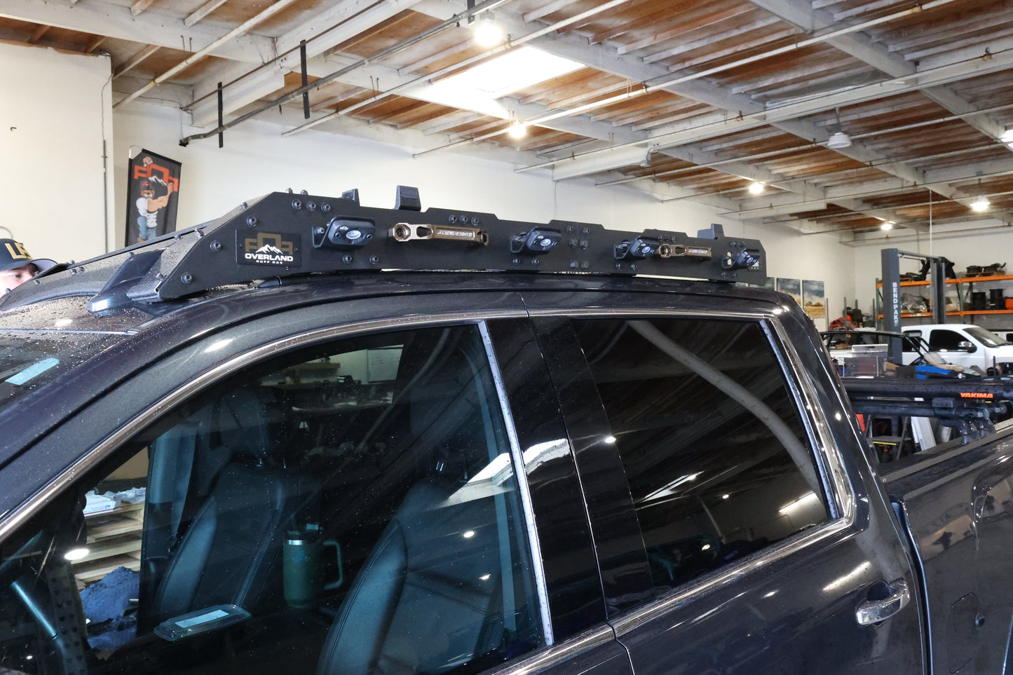Chevy Silverado Condor Roof Rack w/Rigid Industries Midnight Series Light Bar Cut Out